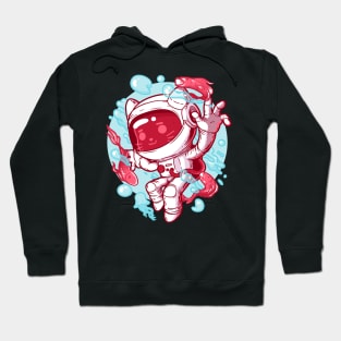 Cat in Koi Space v2 Hoodie